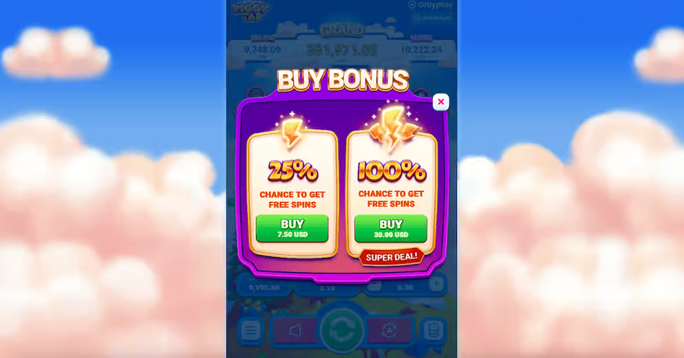 Bonuskauf Piggy Tap Game-Funktion